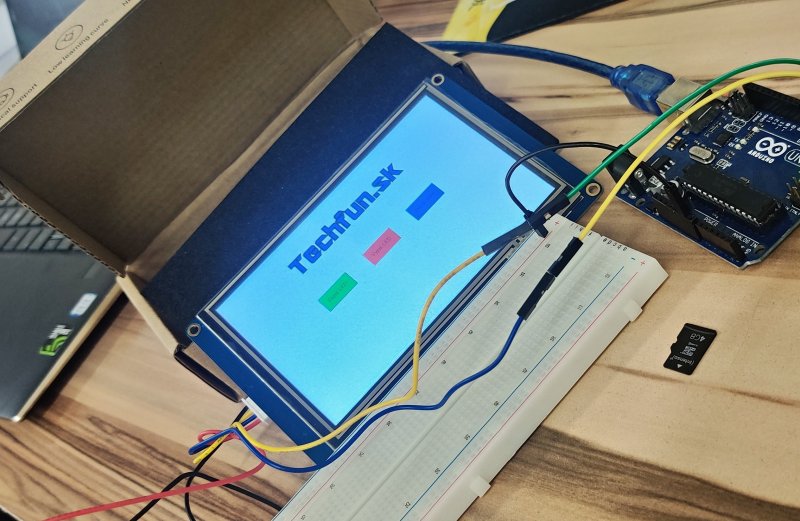 Nextion HMI displeje, vytvorenie grafiky a zopnutie LED pomocou dotykového displeja