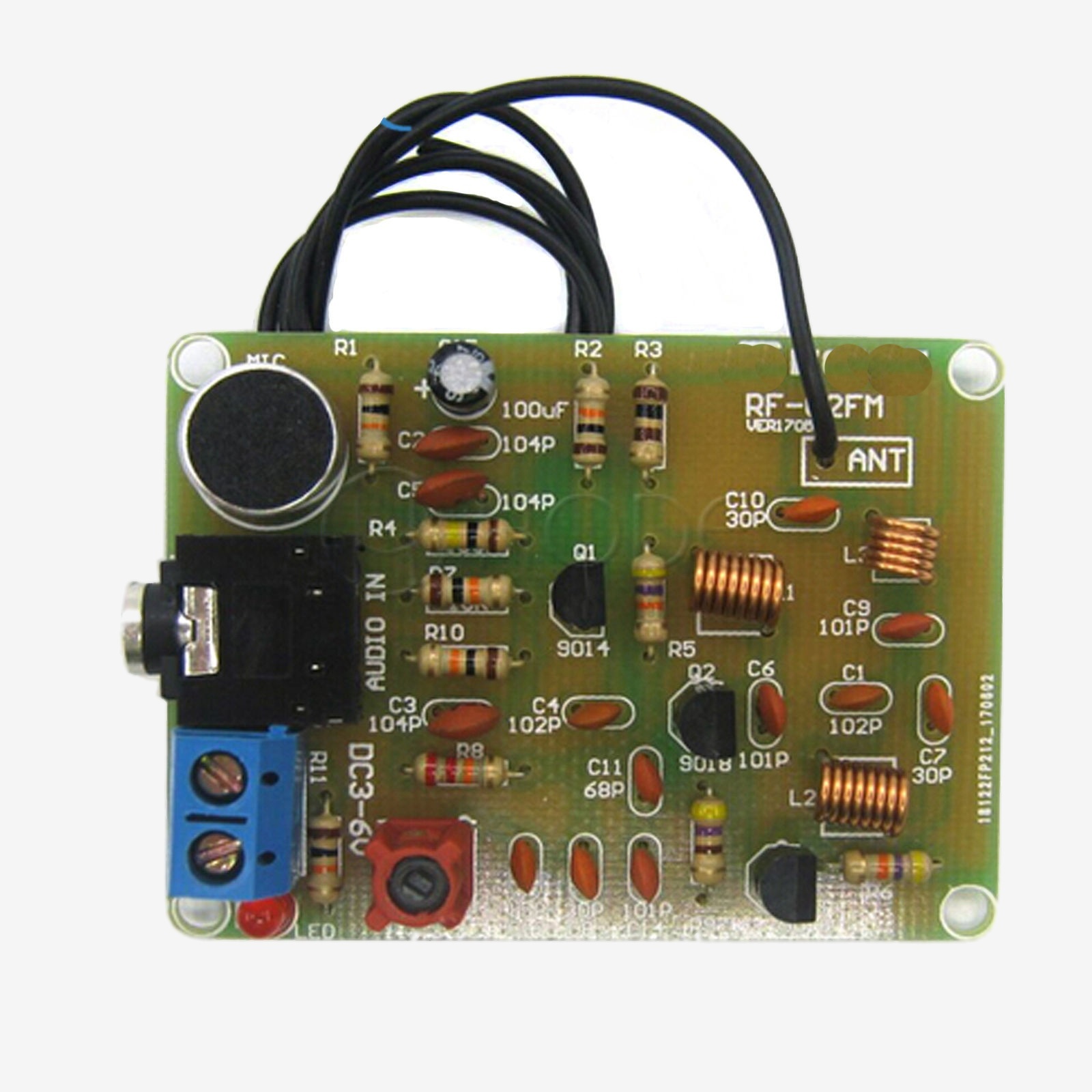 FM transmitter modul 88 – 108 MHz, DC 3 – 6 V_2_bg